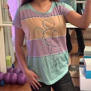 Disney Parks-Mickey Striped T-Shirt